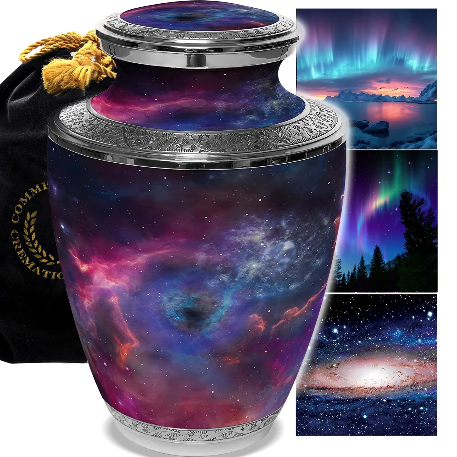 Cosmic Galaxy Cremation Urns for Human Ashes Adult Female Urns for Ashes