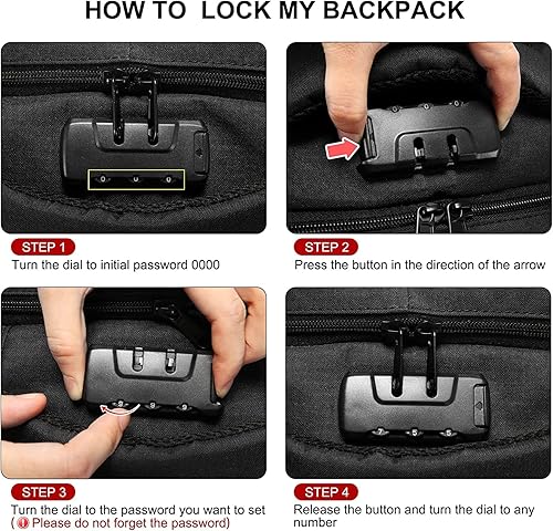 Miniatura 8 de Mochila de viaje, mochila grande de 50 L expandible aprobada por aerolíneas, Negro, 17-inch, Mochilas de viaje