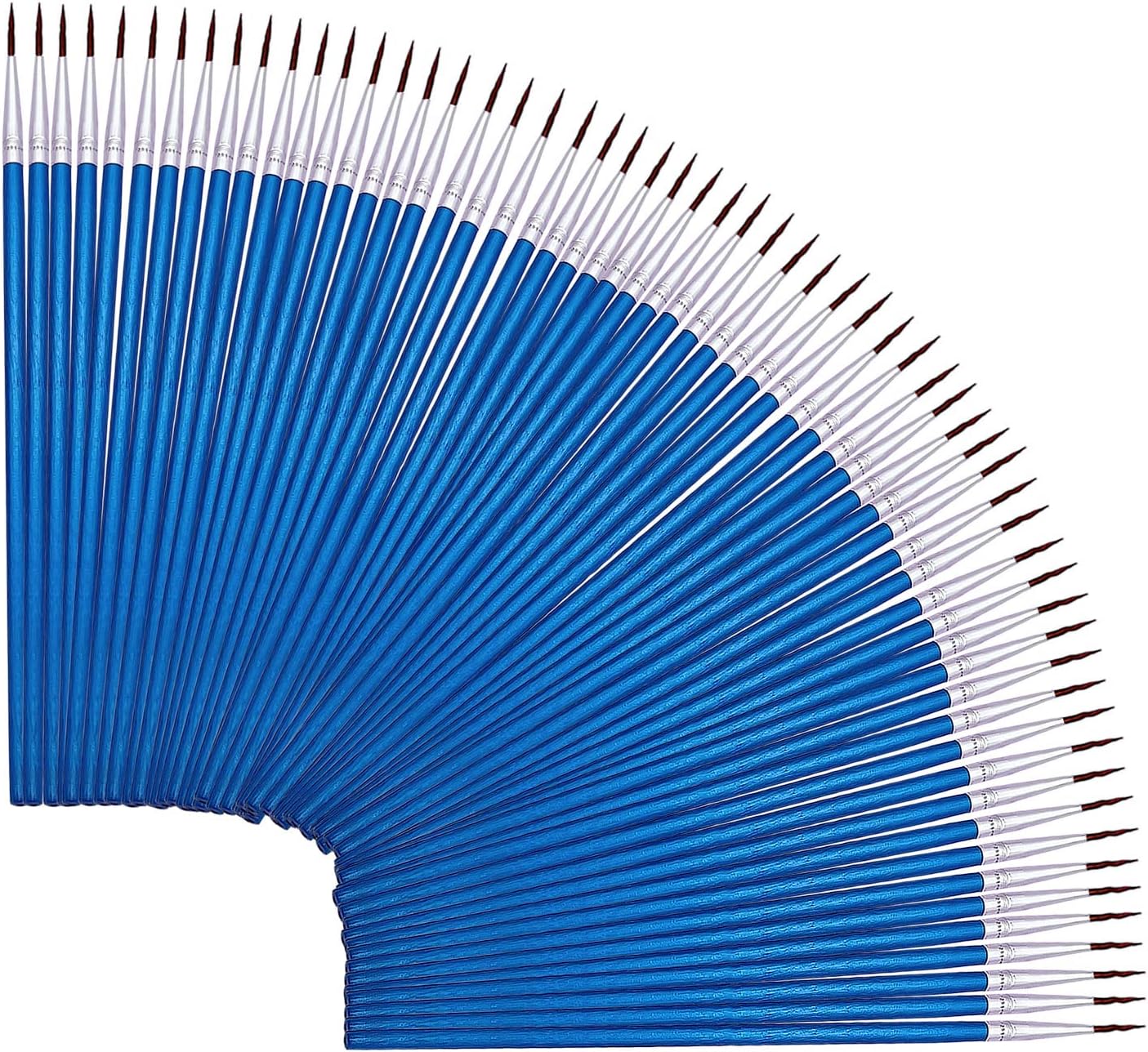 60 Pack Pointed Round Painting Brush,Hand Made Thread Drawing Brush,Detail,Nail Brushes for Detail and Miniature Drawing,Painting,Coloring by Acrylic, Oil and Watercolor (M(#00))