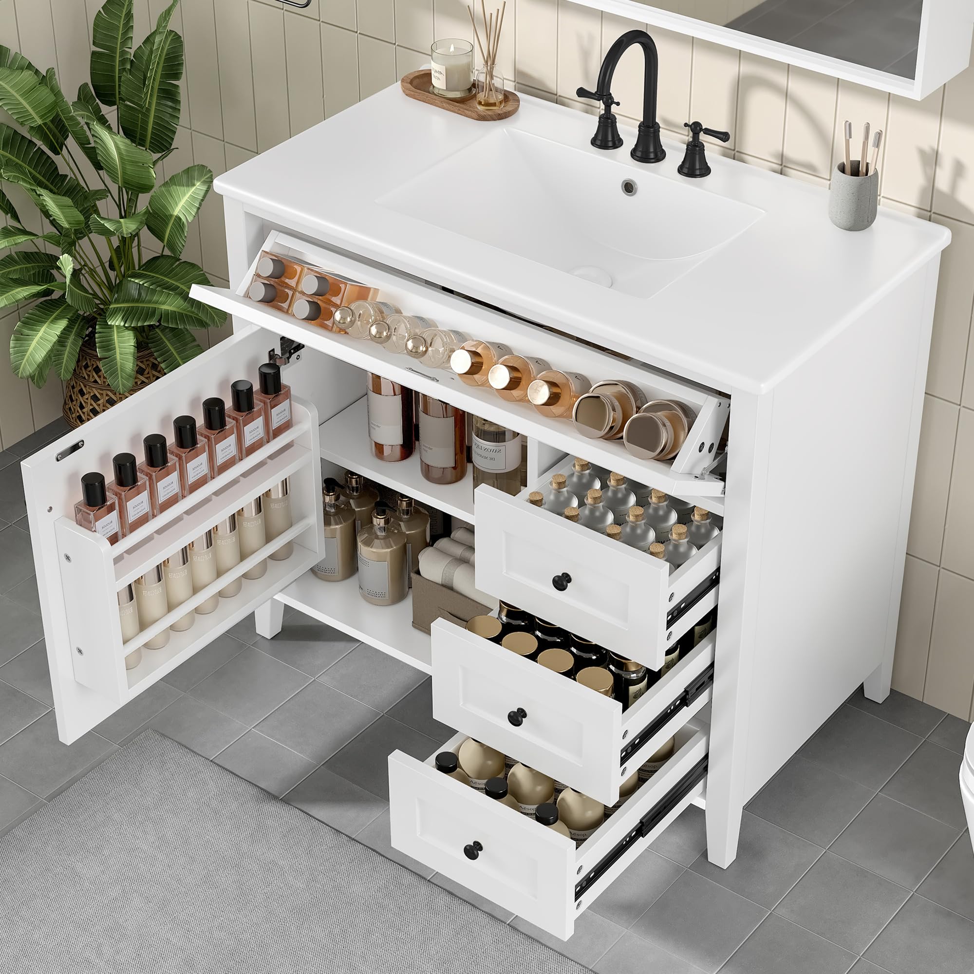 Bellemave 36 Bathroom Vanity with Sink Combo