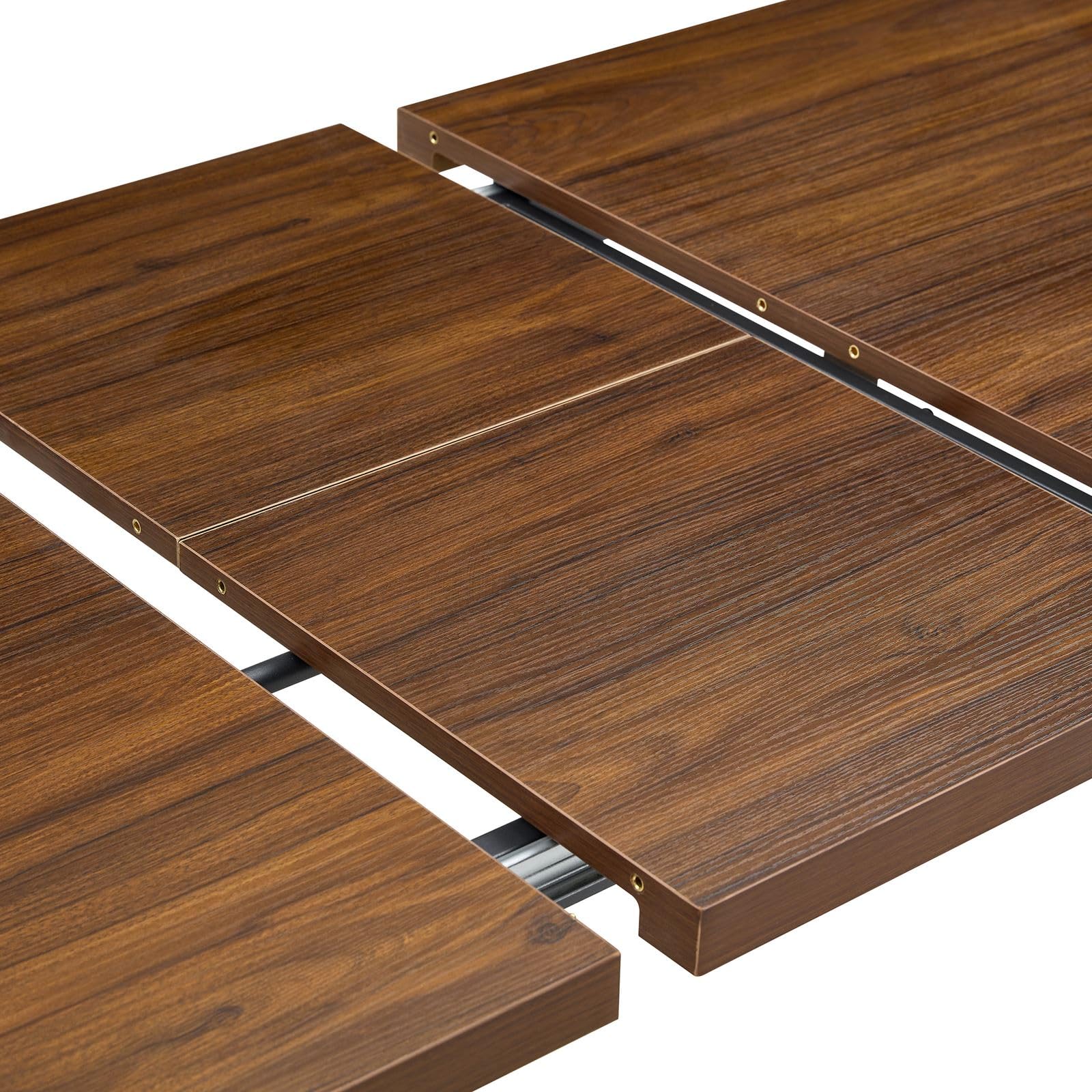 IDIMEX Esstisch NERI 140-180 x 80 cm ausziehbar, Nussbaum Finish - Esszimmertisch mit rechteckiger Tischplatte aus MDF, Tisch mit ausziehbarer Funktion, Küchentisch ideal für Essbereich.