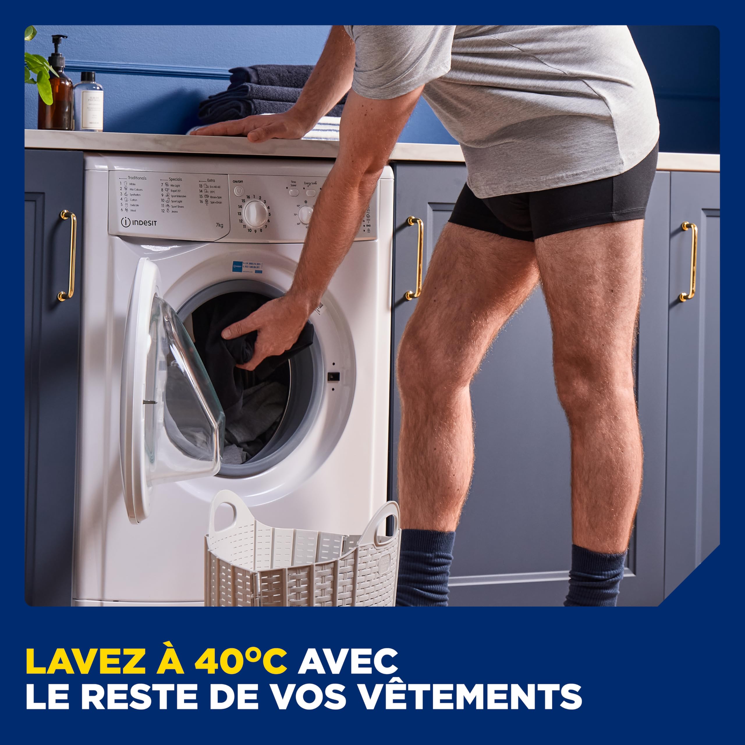 Tena Men Schutzboxer, waschbar und wiederverwendbar, entwickelt für Tropfen und leichten Urinausfluss, saugfähige Boxershorts für Herren, schnell absorbierend, Farbe Grau