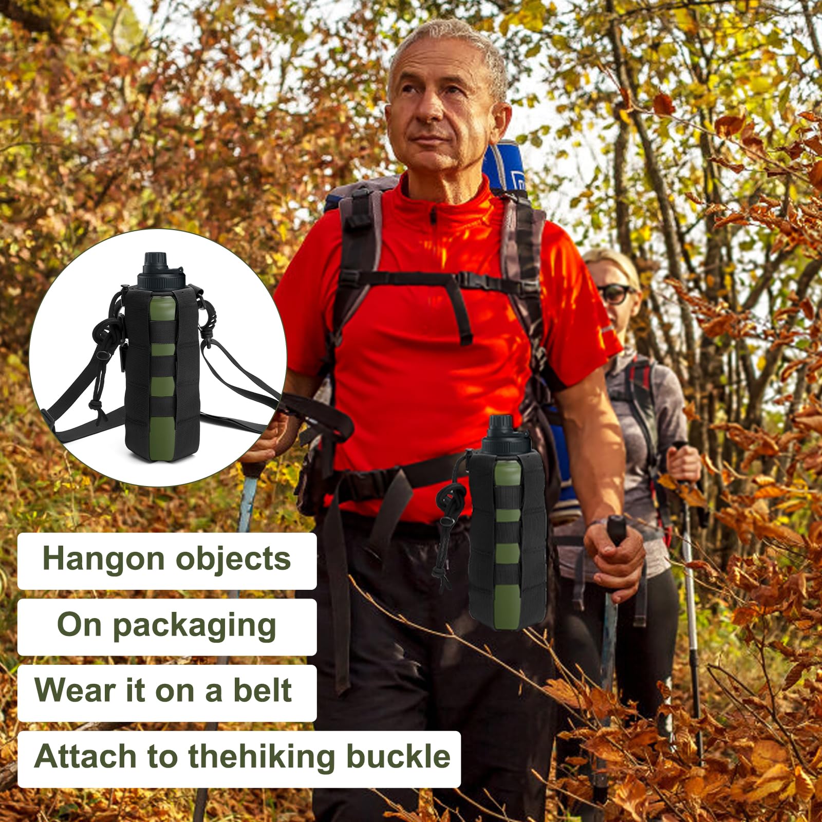 APOMOONS Porte Gourde Sac à Dos, Sac à Dos Porte Gourde Avec