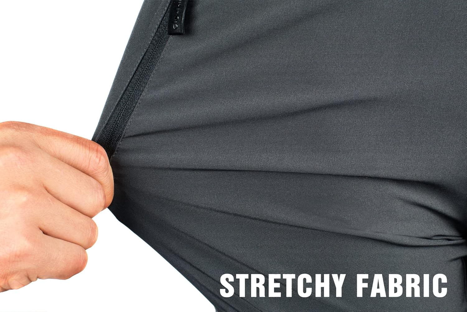 clothin Men's Lightweight Elastic Waist Pants Drawstring Athletic Sweatpants with Zipper Pockets for Hiking Casual Travel - Image 3