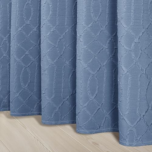 Miniatura 6 de Gibelle Cortina de ducha para baño, moderna cortina de ducha con textura geométrica en relieve 3D con ganchos, diseño elegante de tela de granja,