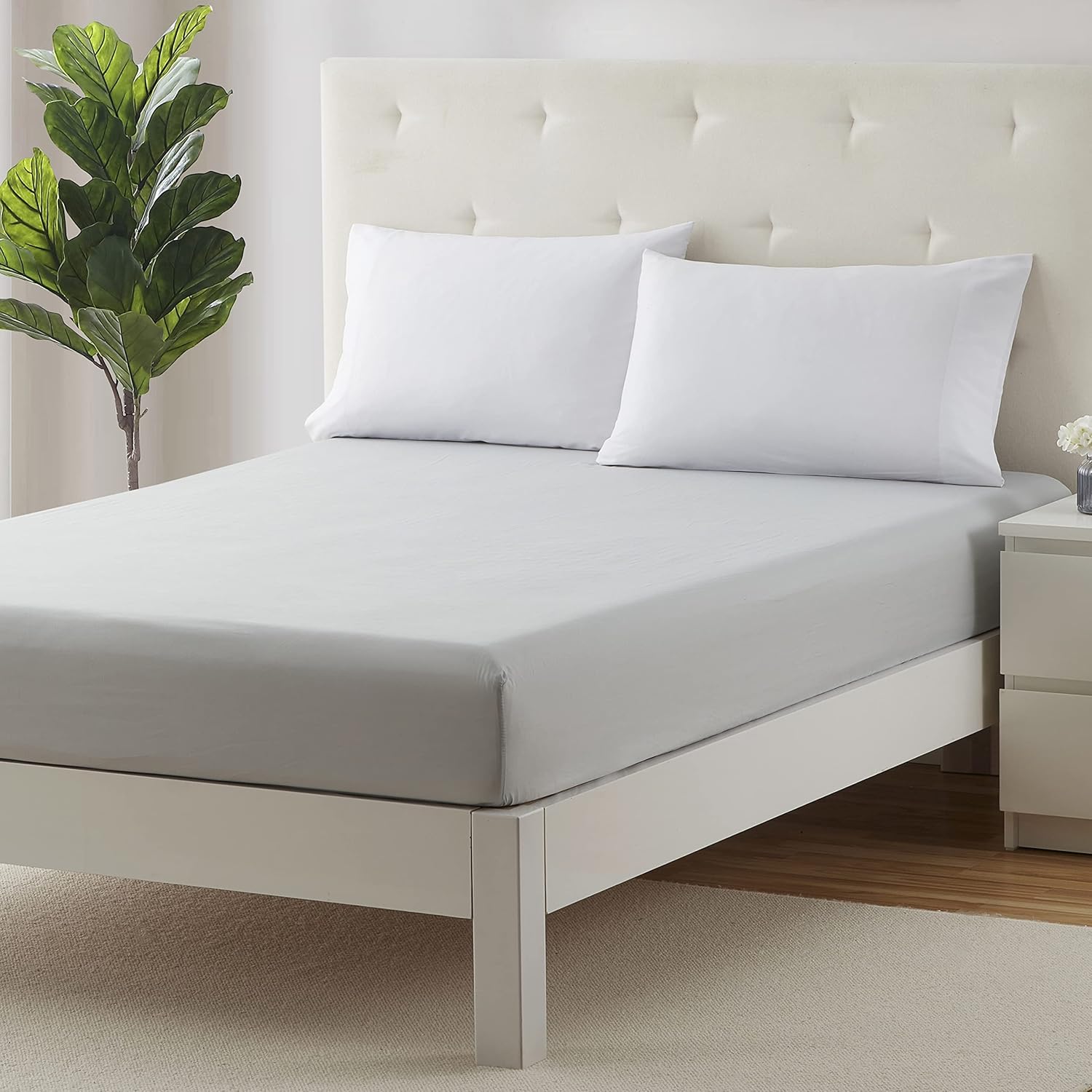 Clara Clark Fitted Sheet Queen Size, Super Soft Queen