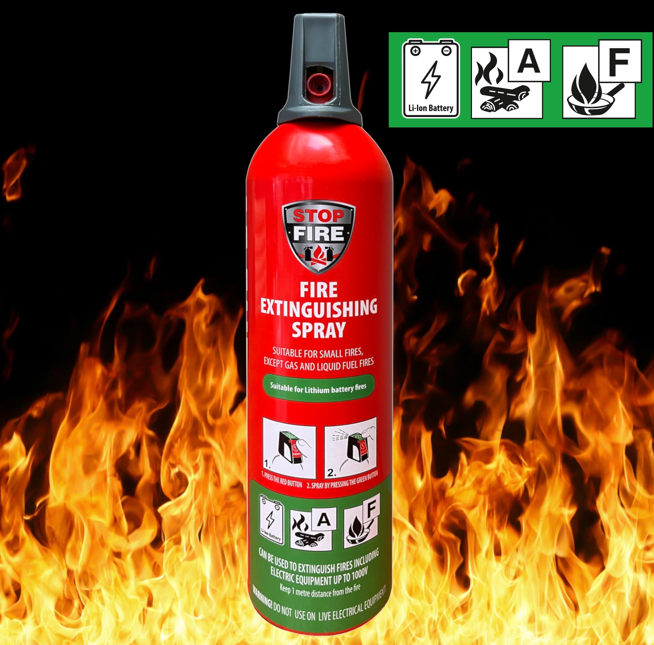 IWH Vertriebs GmbH IWH Premium Lithium Feuerlöschspray STOPFIRE Reinold Max Autofeuerlöscher 1 x 750ml für Lithium Batterien & Akkus