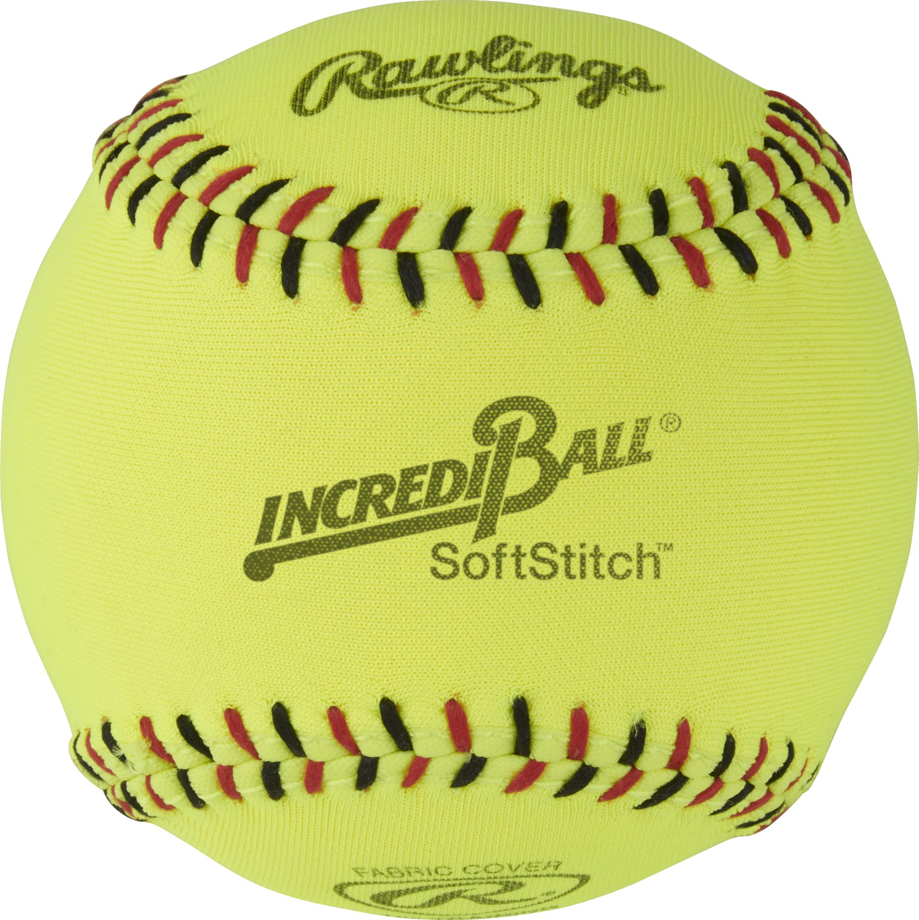 Rawlings Incredi-Ball Softstitch-Softbälle in Gelb, 27,9 cm und 30,5 cm Optionen, Stoff- und Kunstlederbezug, 12 Stück