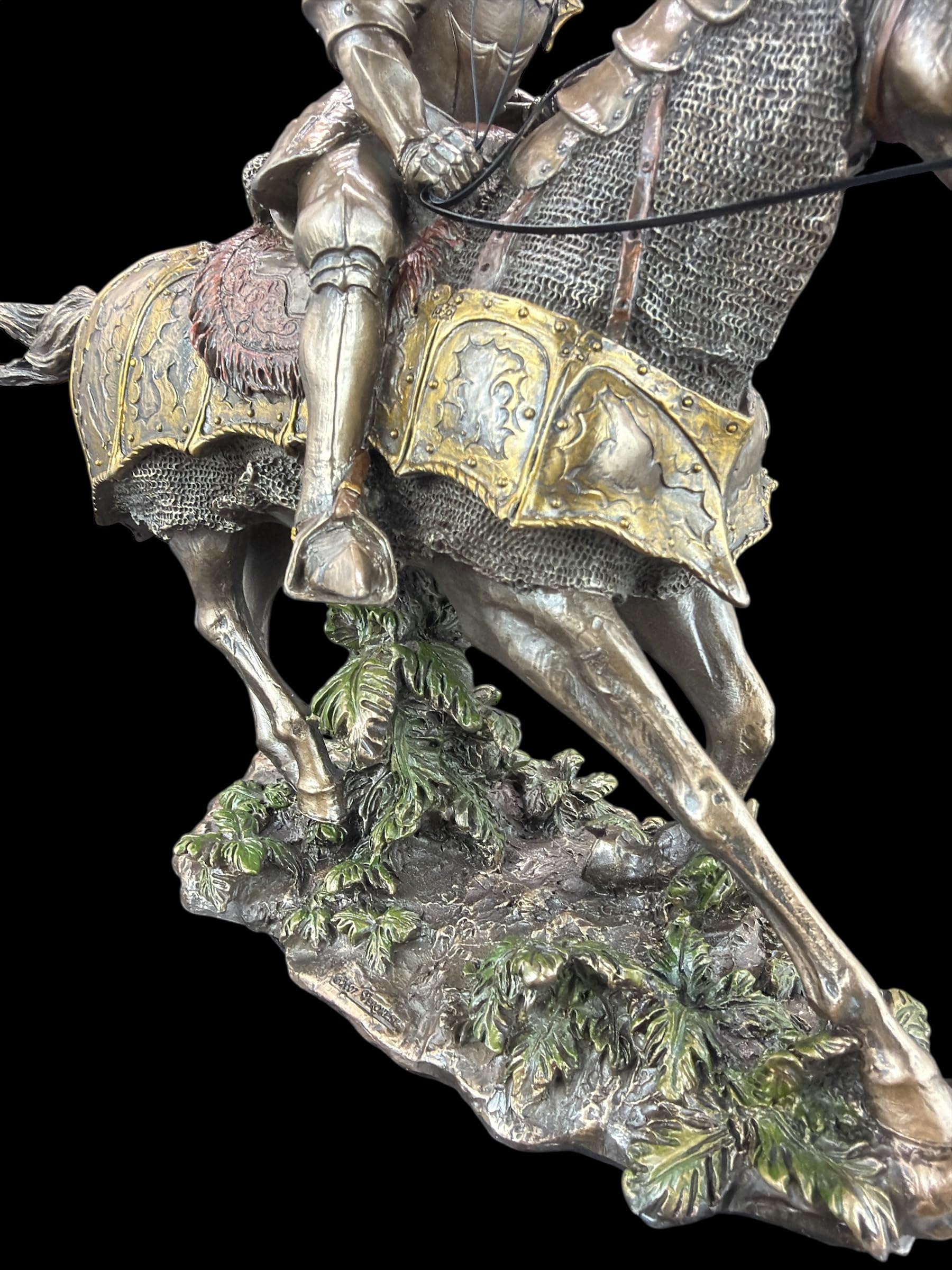 57 SPECIAL REPLICAS Rzeźba dekoracyjna figurka duży rycerz konny z lancą - figurka jako prezent do salonu, dekoracja figurki, dekoracja