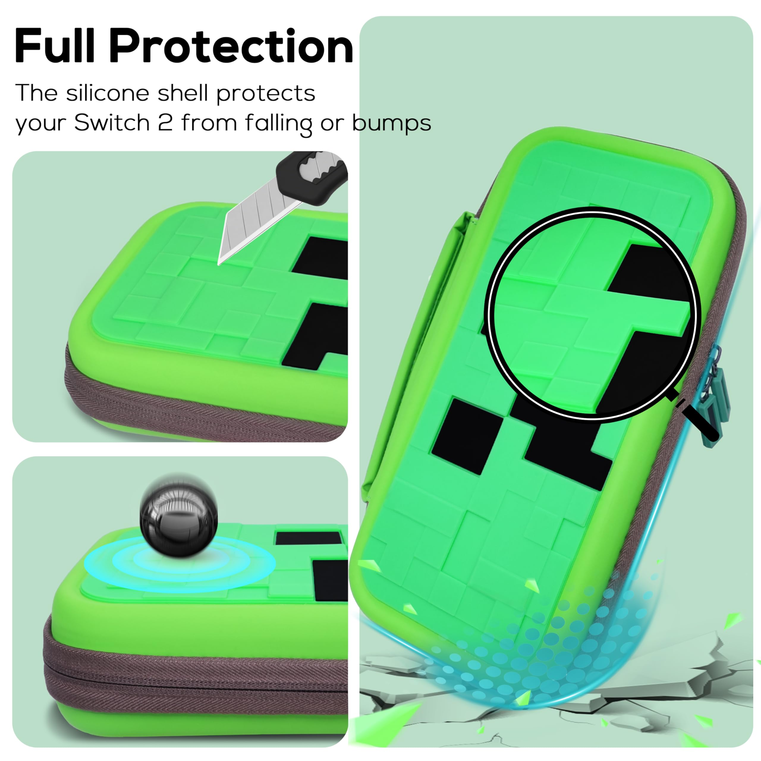 TIKOdirect Funda de transporte para Nintendo Switch 2 (2025), bonita bolsa de viaje portátil con 5 ranuras para tarjetas de juego, bolsa de almacenamiento interior para consola Nintendo Switch 2