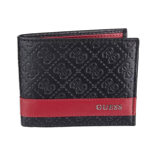 GUESS Carteira de couro masculina