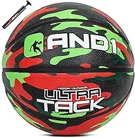 AND1 Ultra Grip Basketball: Official Regulation Size 7 (29.5 inches) Rubber- Deep Channel Construction Streetball, Made for Indoor Outdoor Basketball Games