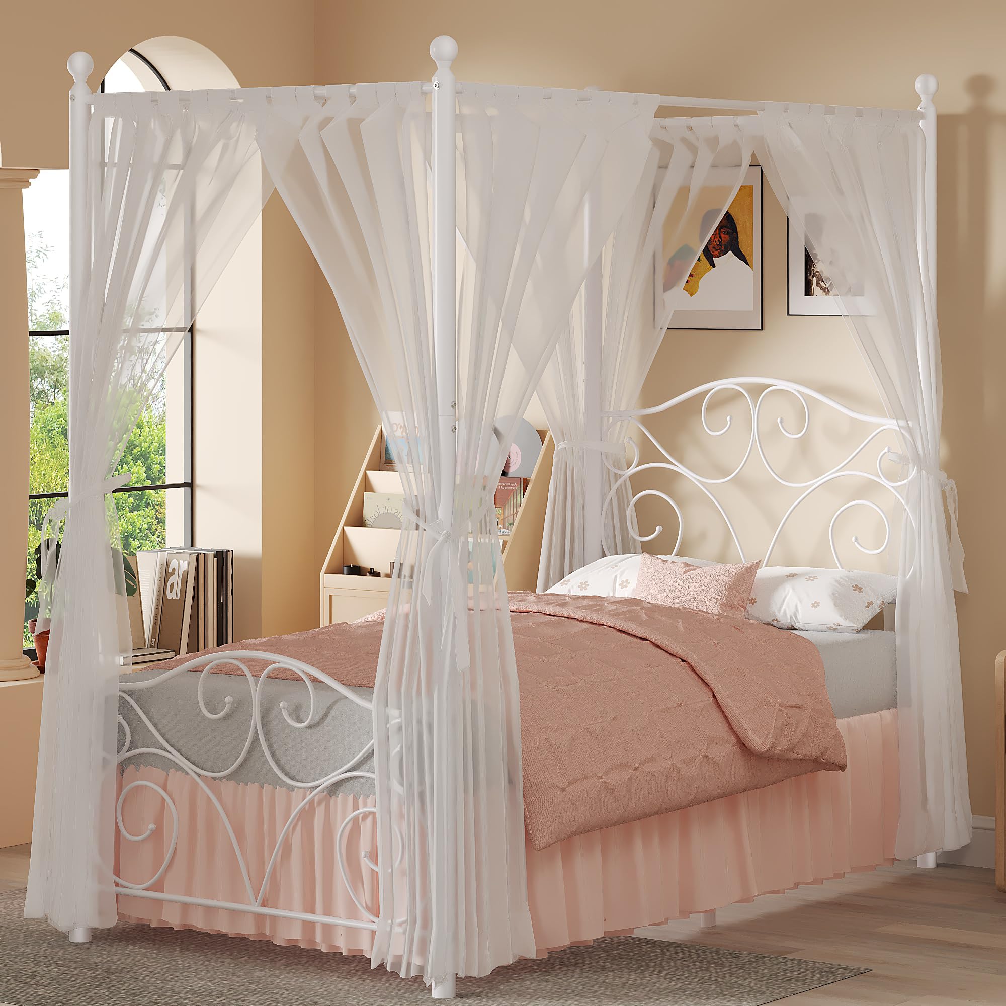 VECELO Canopy Bed Twin