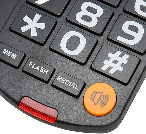 Miniatura 7 de Teléfono grande con cable para personas mayores, teléfonos fijos retro con timbre adicional para personas con discapacidad auditiva, volumen