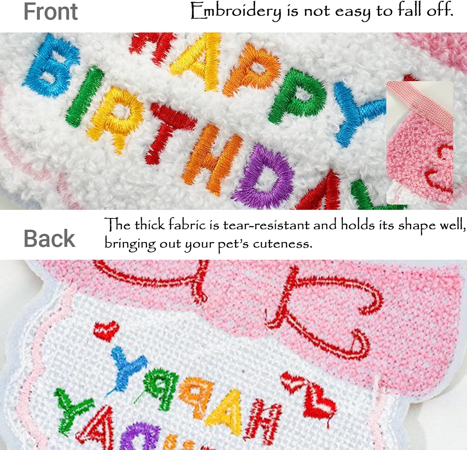 StarSnowe×Pet Birthday Hat & Bandana Bib Outfit Set for Dogs&Cats, Party Costume Decorations & Perfect Birthday HBD Gift (Pink) image 5