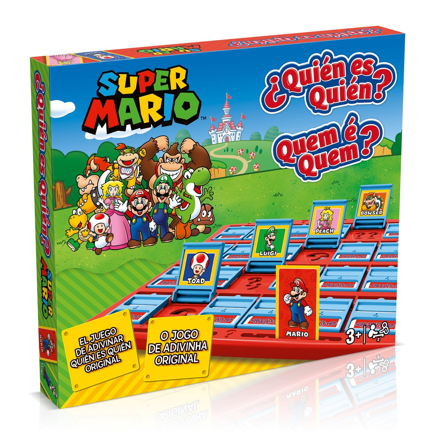 Winning Moves Guess Who Super Mario Juego De Mesa Quien Es Quien - Ideal para Niños De 3 Años En Adelante, Este Juego para 2 Jugadores Trae A Tus Personajes Favoritos De Super Mario.