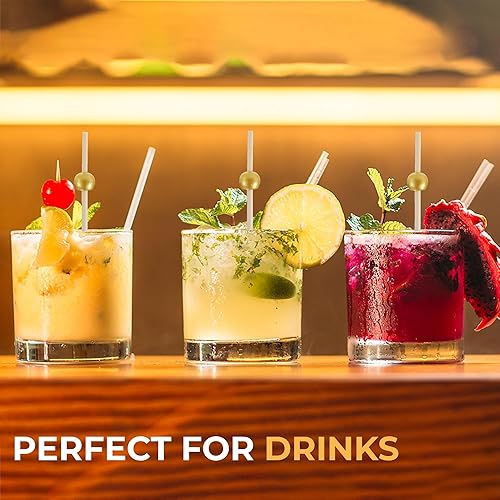 Miniatura 6 de Palos de cóctel dorados  200 piezas de pinchos de cóctel de 4.7 pulgadas de largo para aperitivos  Brochetas de bambú para tablas de charcutería,