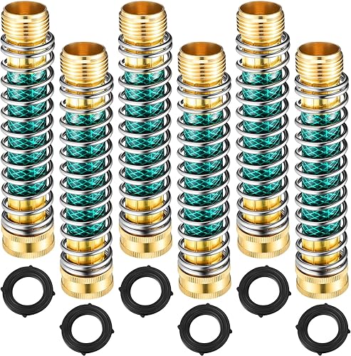 6 piezas de adaptador de extensión de manguera de jardín, manguera flexible, protector de torceduras, conector de manguera de jardín al aire libre,