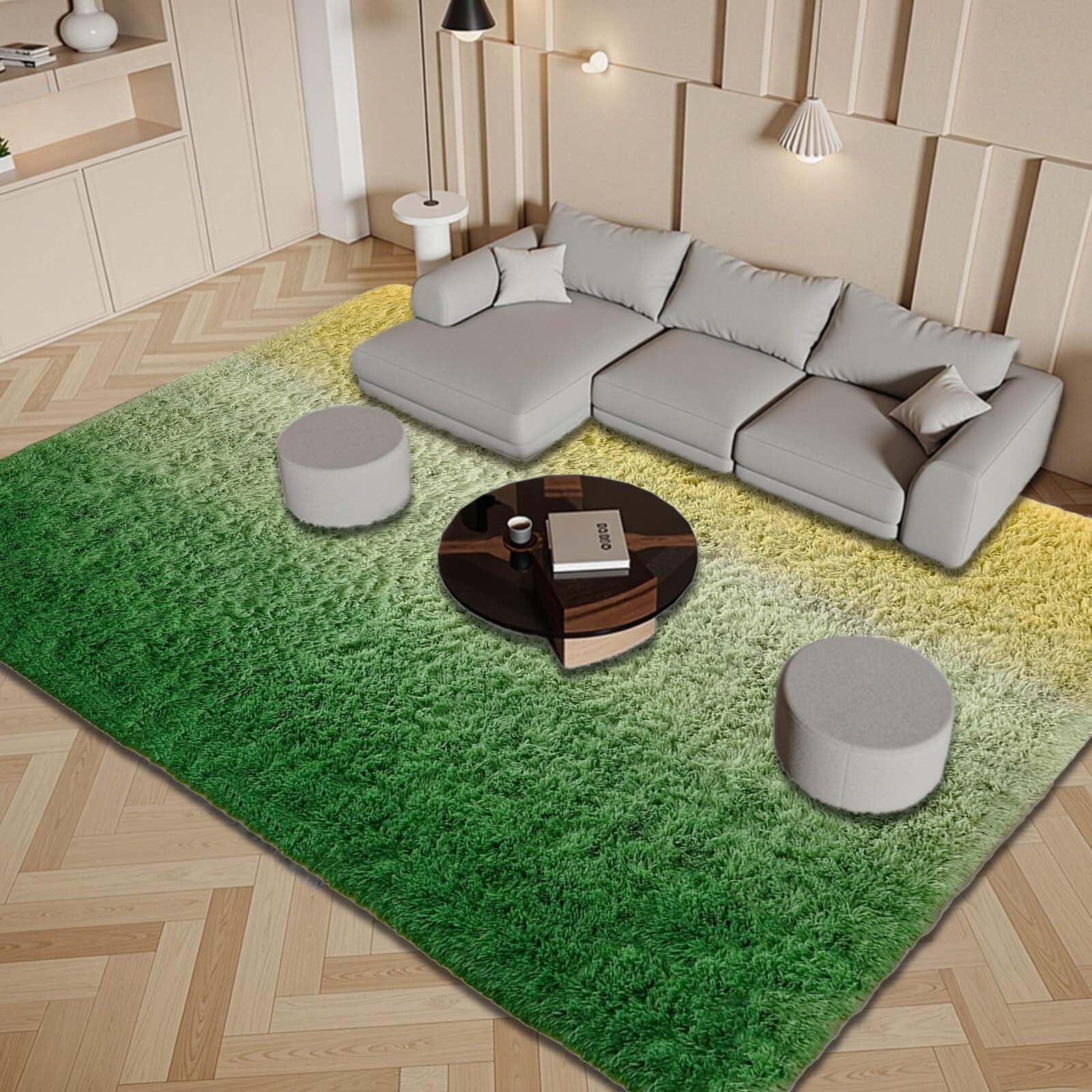 Tapis Shaggy antidérapant 125x200 résistant pour chambre enfant