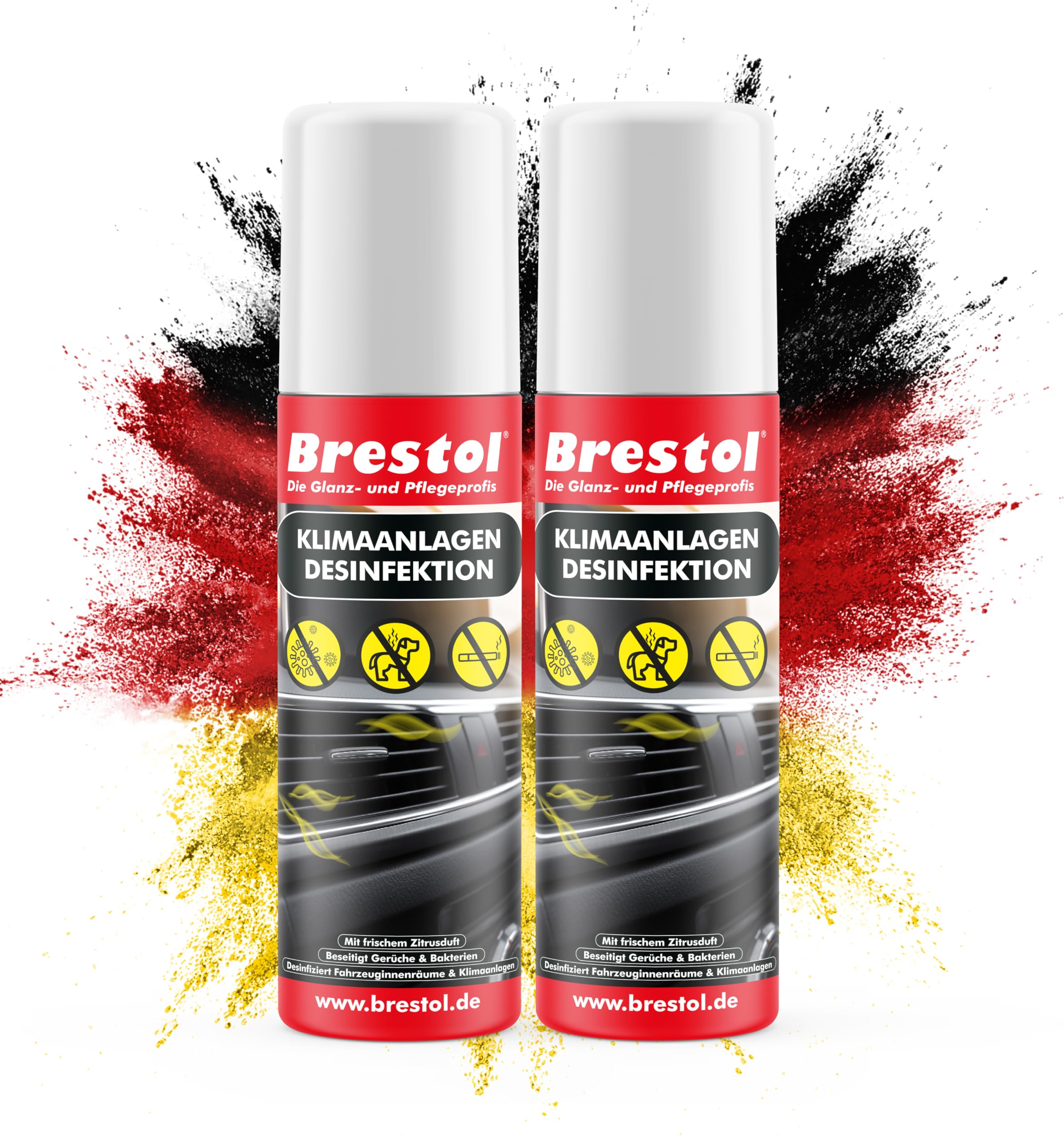 Air-conditioner cleaner, quantity: 2x 150 ml, (7459) air conditioning system cleaner, disinfectant, air freshnener spray, original Brestol