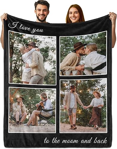 Purefly Manta personalizada de regalo para novia, novio, mantas personalizadas para cumpleaños, aniversario, boda, San Valentín, parejas, 30 x 40