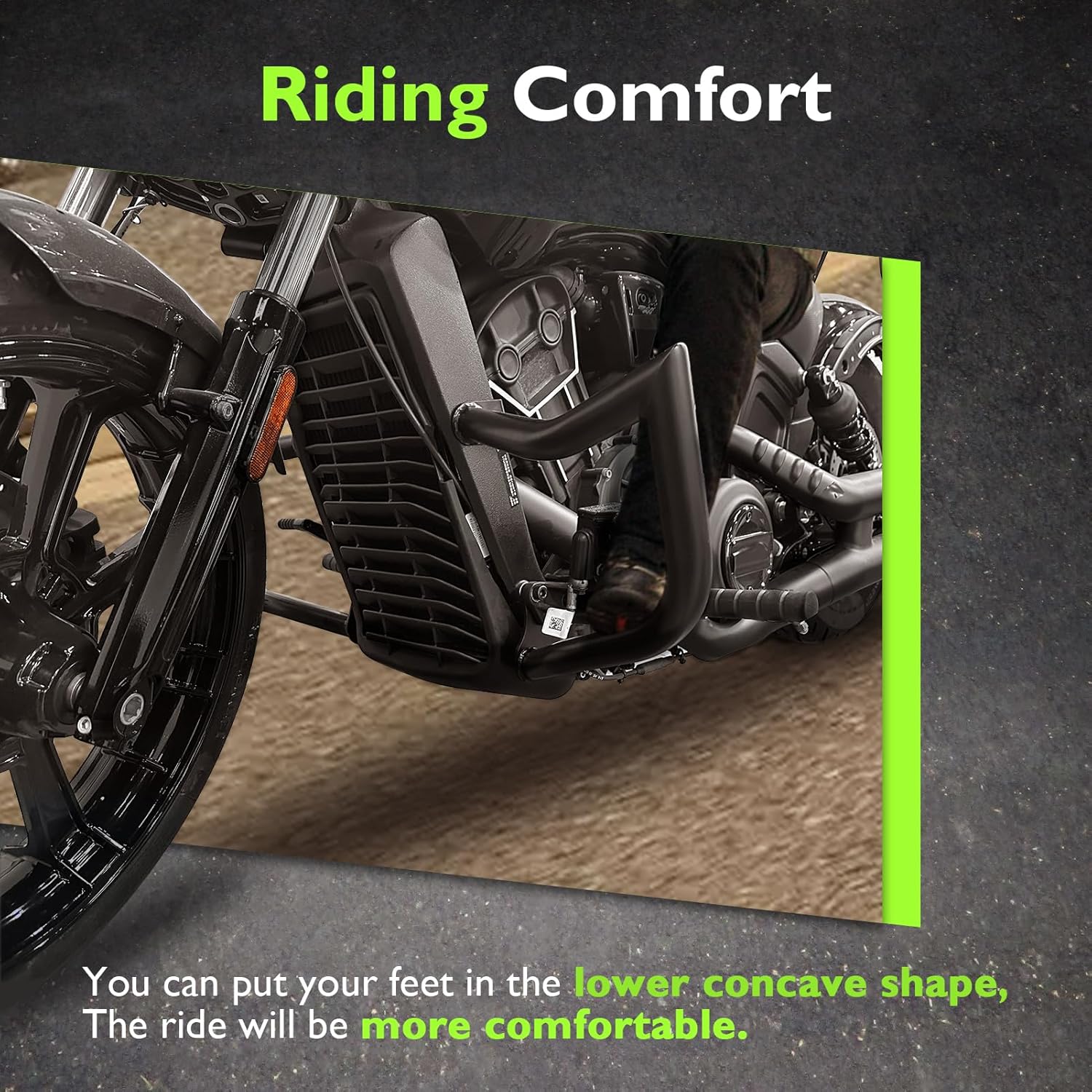 Mofun Engine Guard Highway Crash Bar Sharp Angle Compatible with Indian Scout ABS/Bobber/Sixty/Rogue 2015-2024, Black