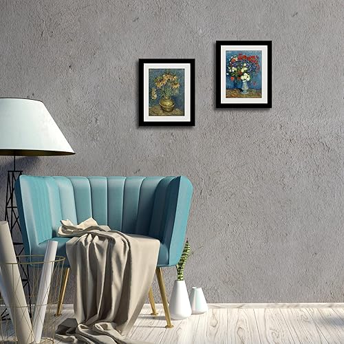 Miniatura 2 de Wieco Art Jarrón con acianos y amapolas y fritillaries imperiales en un jarrón de cobre de Vincent Van Gogh Reproducción de pinturas al óleo con