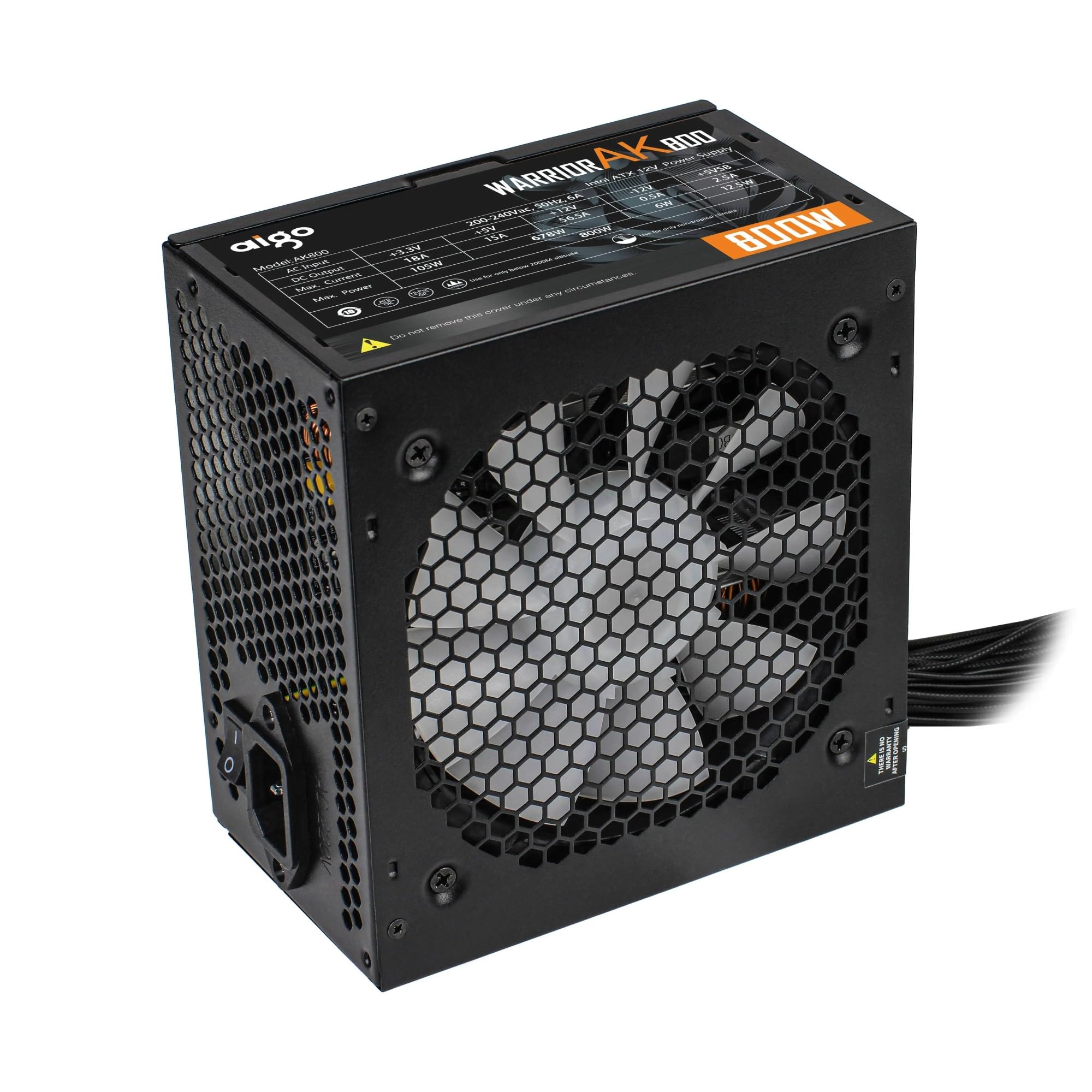 JJKKOZVQF PC PSU Power Supply Unit 500W 600W 700W 800W 1000W Gaming 120mm Fan 220V ATX Desktop computer Power Supply(1000W)