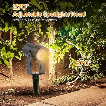 SUNTHIN Outdoor Landscape Lighting with Remote, RGBW Color