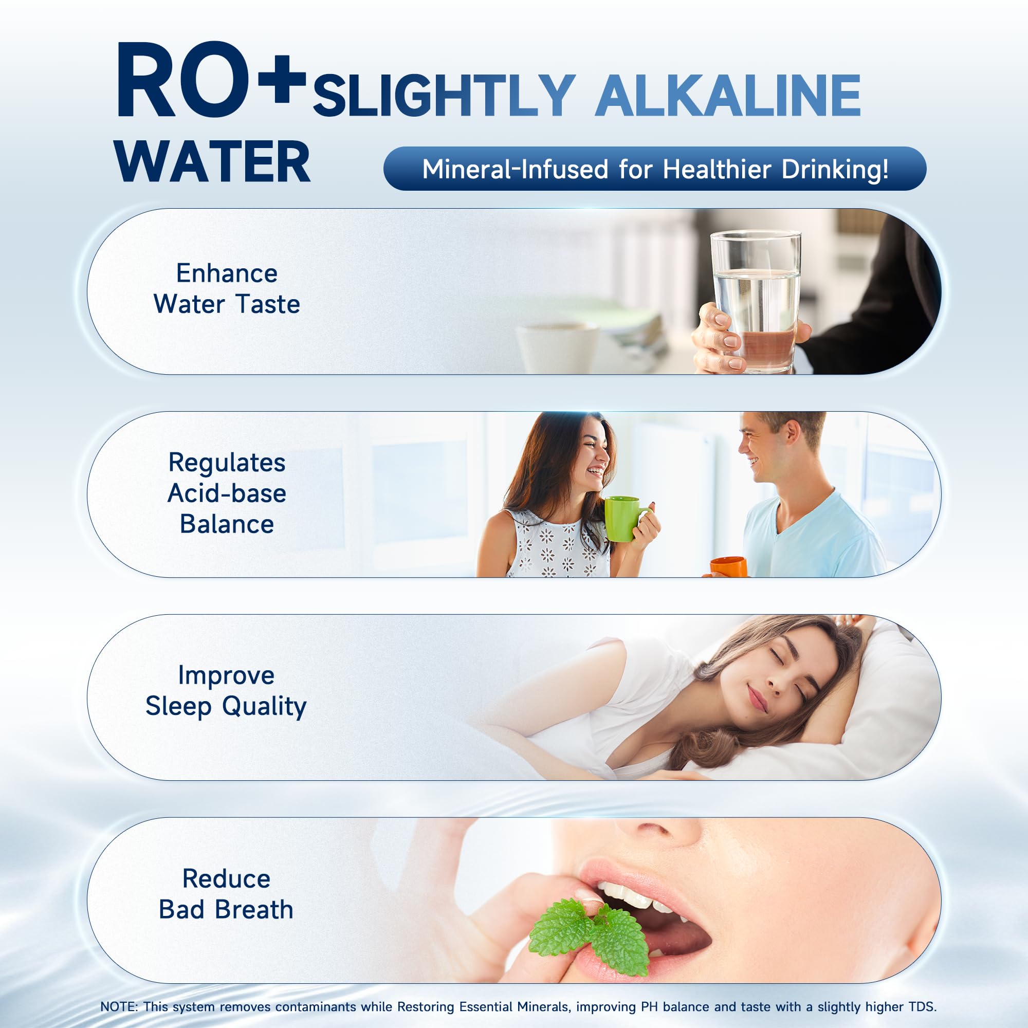 AQUALTRA USF-4RF-100 Sistema de Ósmosis Inversa domestica para Bajo Fregadero, 100GPD - Con Grifo, Relación Agua Purificada/Residual 3:1, Diseño Depósito, Instalación Express - 4