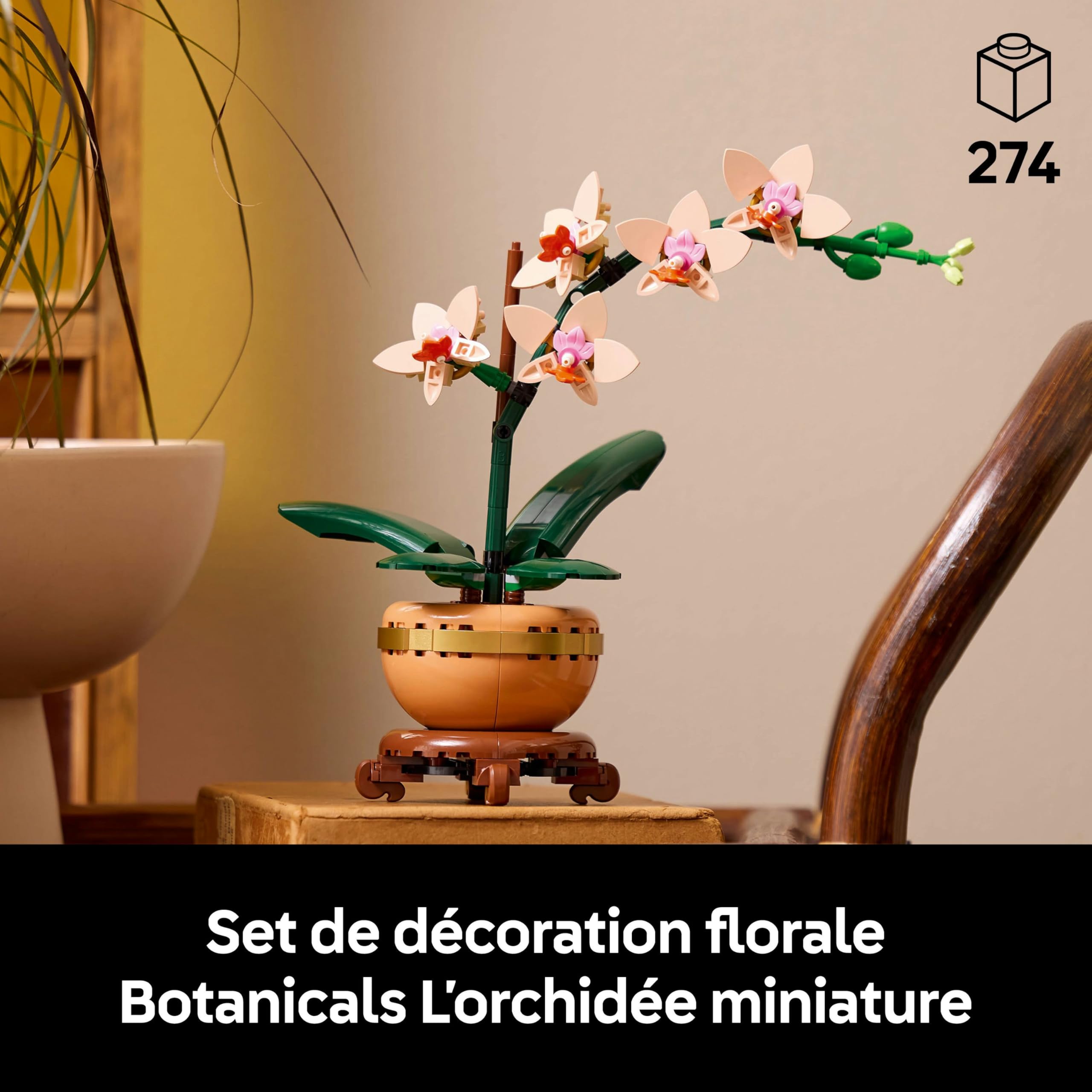 LEGO Pack de Plantes symboliques - Sets de Plantes artificielles pour Adultes L’orchidée Miniature (10343) & Le Bambou de la Chance (10344) - Décoration Maison - Cadeau de St Valentin, Femme ou Homme