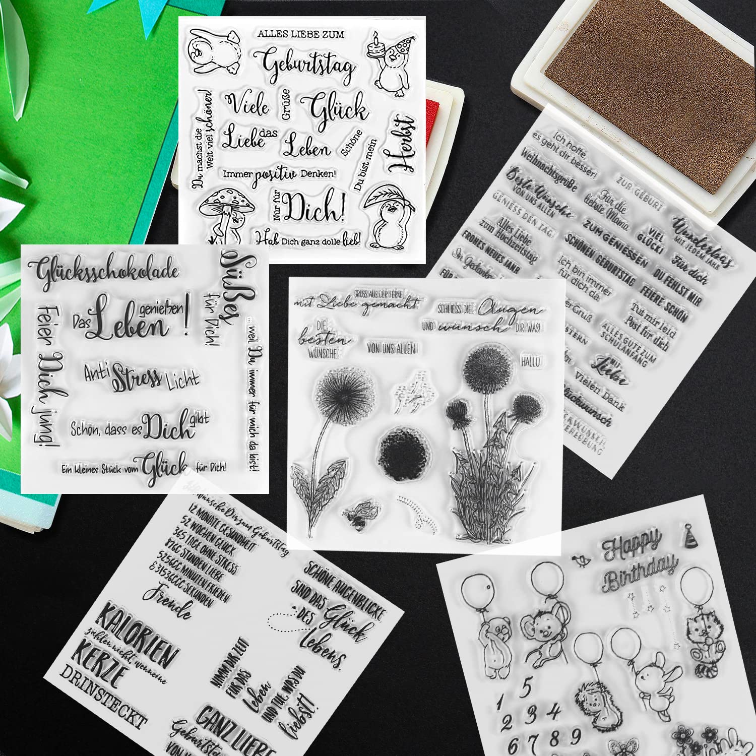 Tampon Embossé, Tampon Transparent DIY Carte Tampons En Silicone Tampons En Caoutchouc Véritable Excellence