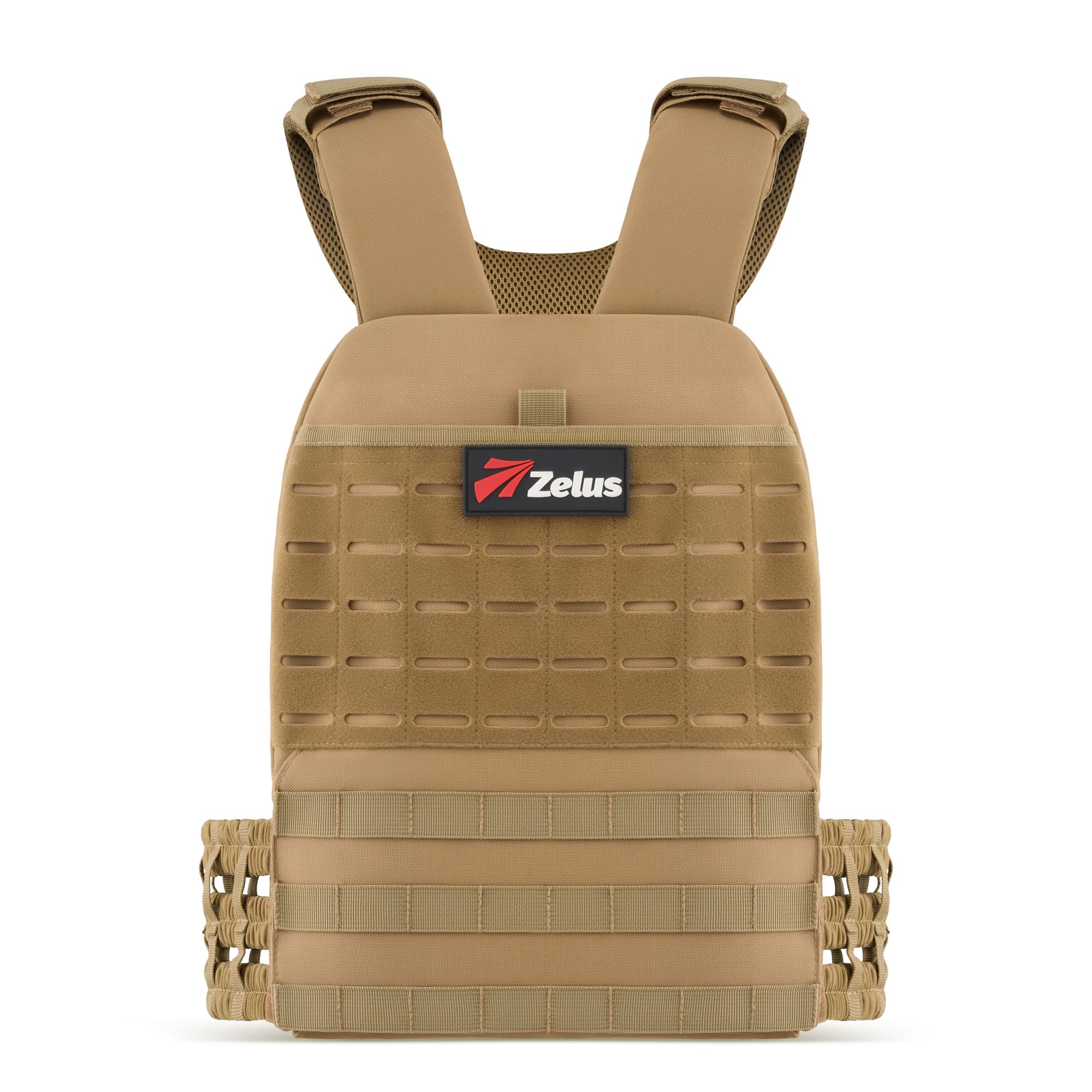 ZELUS Weighted Plate Carrier Vest Tactical Adjustable Weighted Vest for Men Women Holds Up to 65lb for Strength