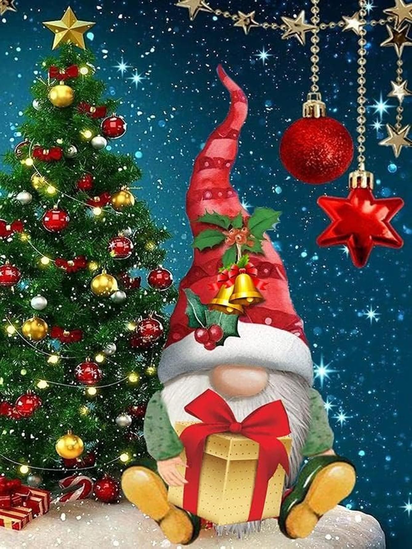LEADINTOP ダイヤモンドアート 四角いビーズ セット クリスマス 40x50cm ダイヤモンドペインティング 全面貼り付けタイプ スクエア アート スクエアビーズ モザイクアート ダイヤモンド刺繍 ハンドメイド 人気 おしゃれ 芸術品 装飾 絵画 大人 子供 初心者 DIY 手芸 キット