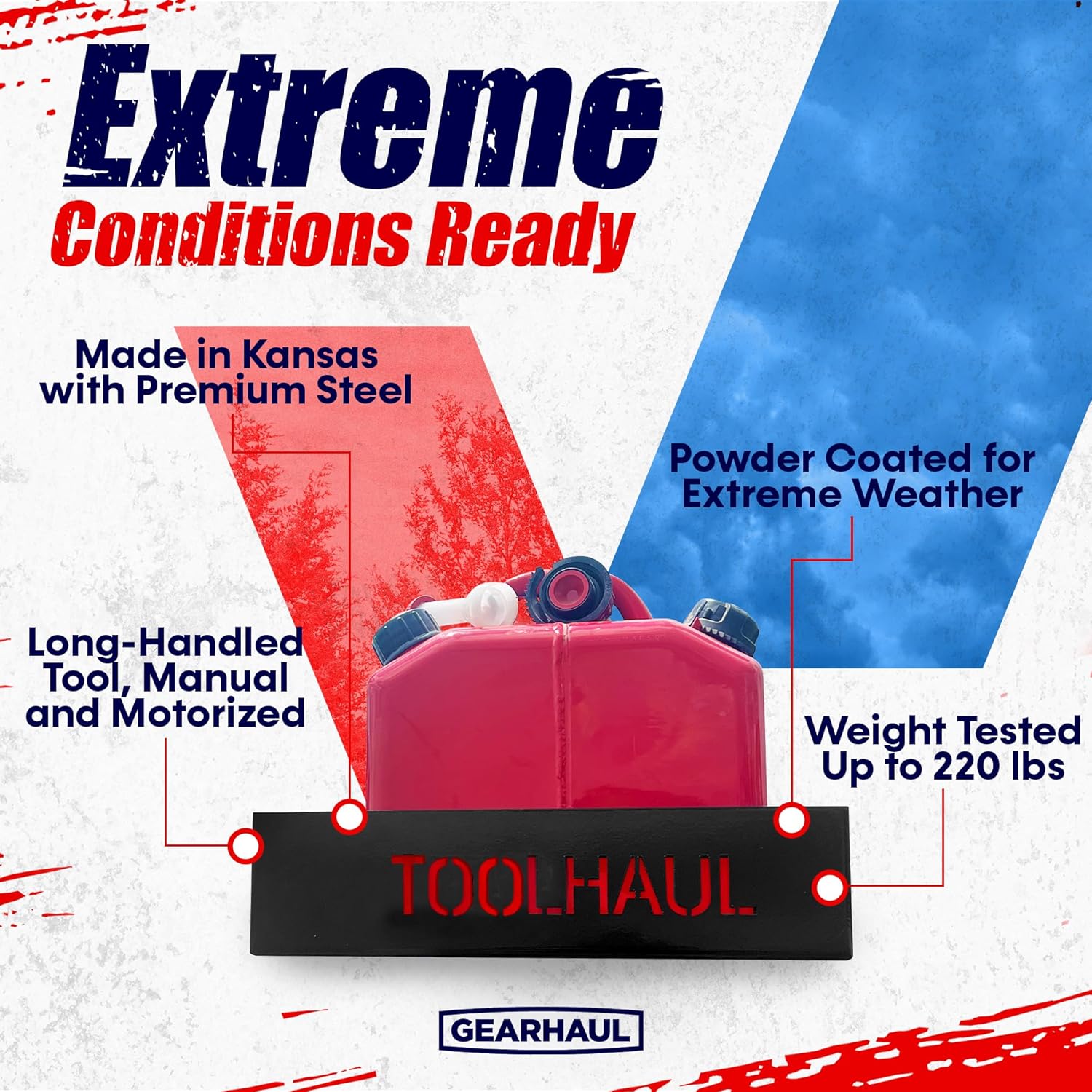 ToolHaul Universal Tractor Toolbox Carrier - Up to 220 lbs - Made in Kansas, USA - Fixed Mount (Large Size)