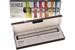 Chef's Vision Silver Wall-Mounted Magnetic Kitchen Knife Holder