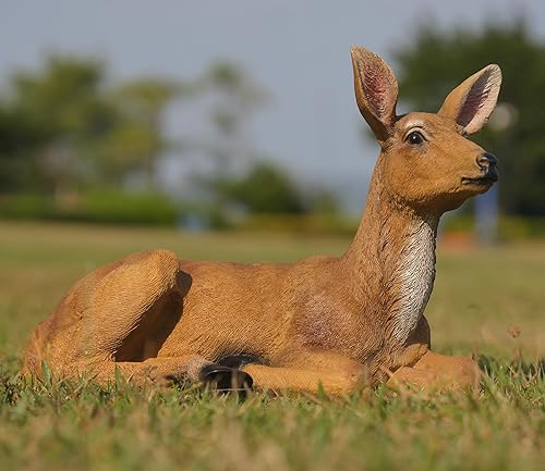 Miniatura 4 de XTAPAN Figura de ciervo femenino de resina y ciervos machos de pie, estatua de animales, adorno para el hogar, jardín, patio, césped, decoración de