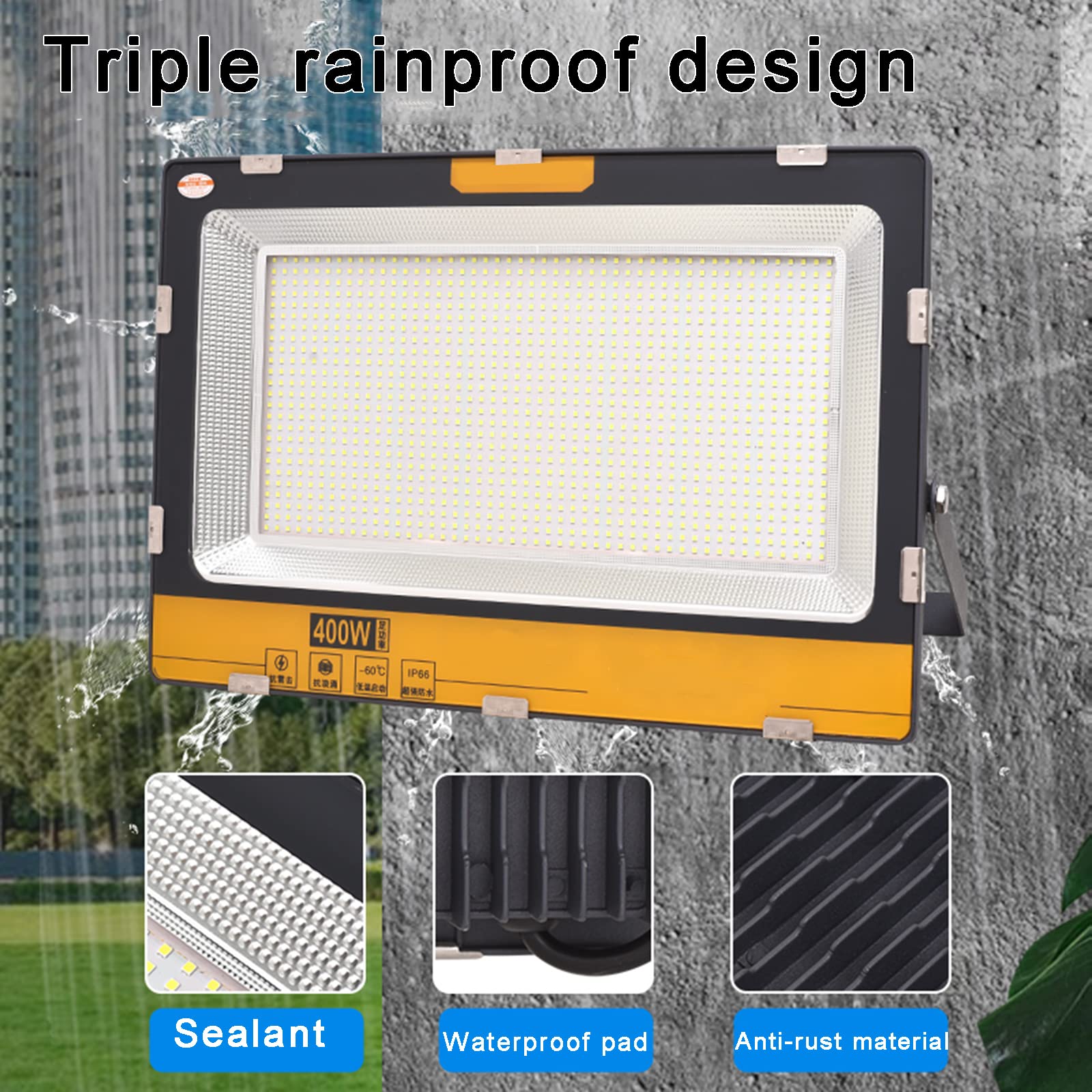 lampy solarne do użytku na zewnątrz, Super jasne światła Światła inżynieryjne Obszar napromieniowania 100-500㎡ Dla magazynu, parkingu, parku, billboar(B,300W)