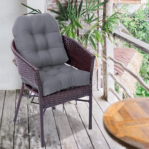 Miniatura 6 de Cojín de mimbre sólido para asiento de patio para interiores y exteriores, almohada reversible, resistente a la intemperie y a la decoloración, 18.9