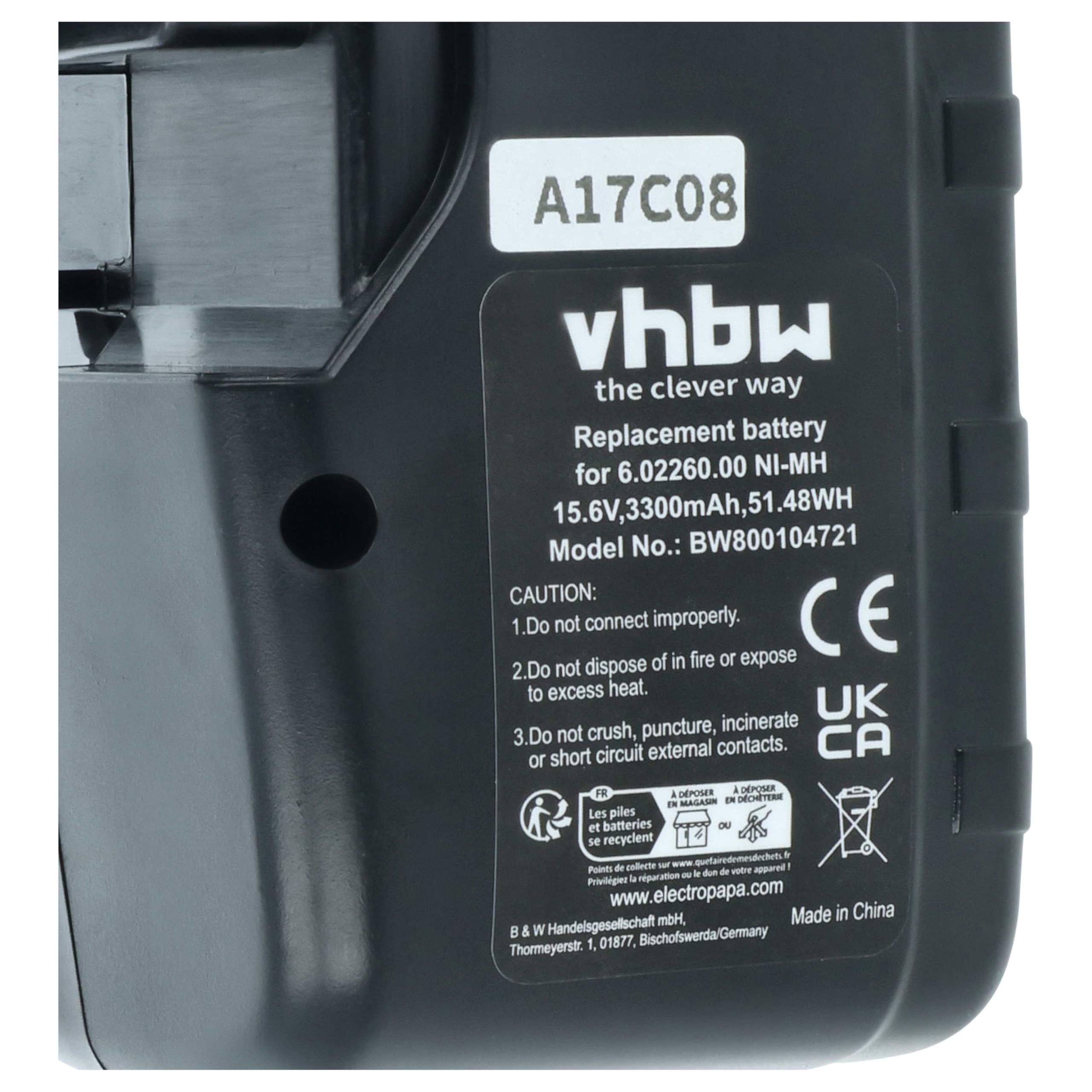 vhbw Batterie Compatible avec Metabo BS 15.6 Plus