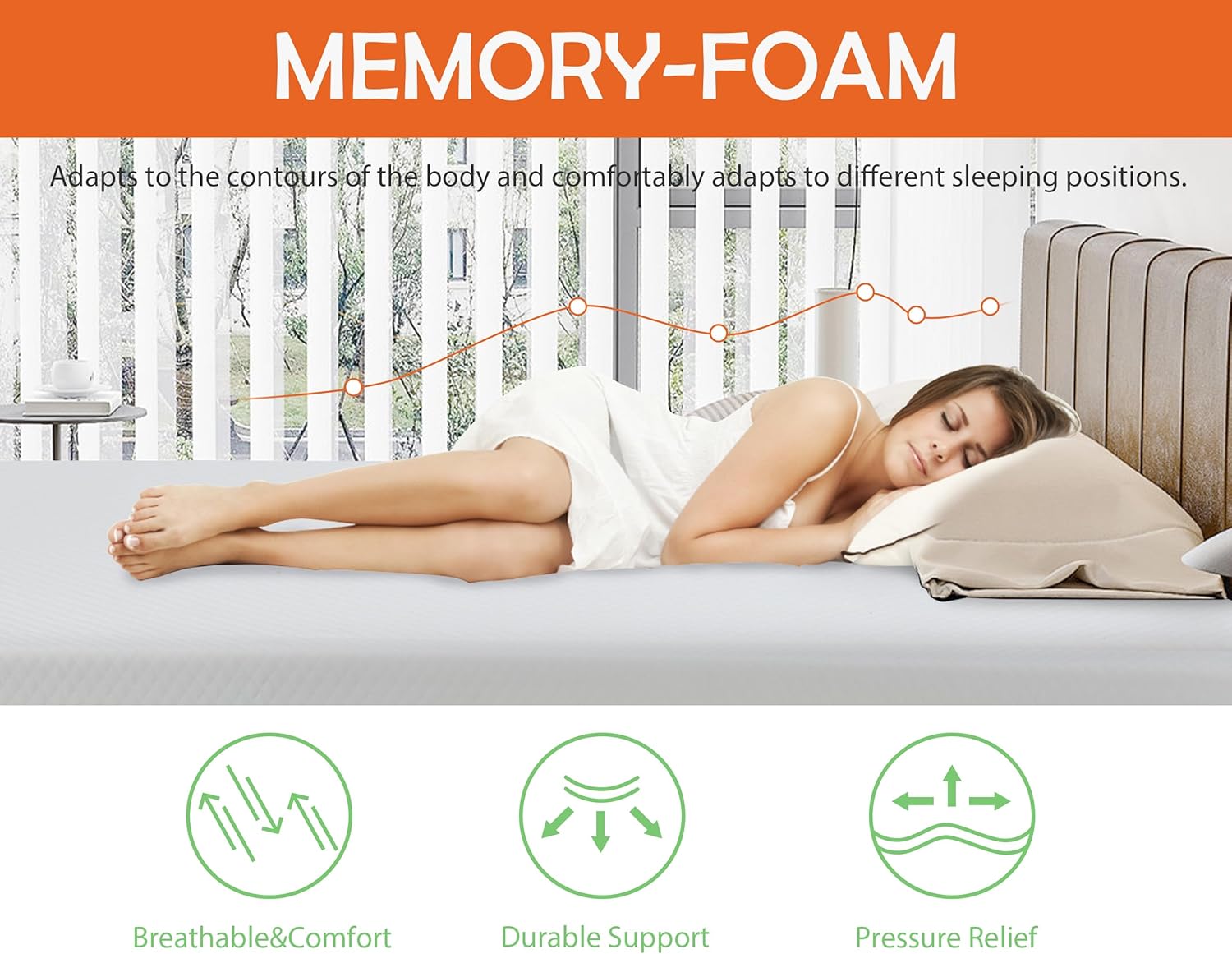 6 inch Twin XL Size Mattress with Cover, Cooling Gel Memory Foam Twin Mattress for a Cool Sleep & Pressure Relief, Medium Firm Mattress Pad Mattresses, Bed in a Box, CertiPUR-US Certified