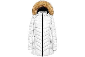 CREATMO: Waterproof Winter Long Puffer Jacket Parka for Women