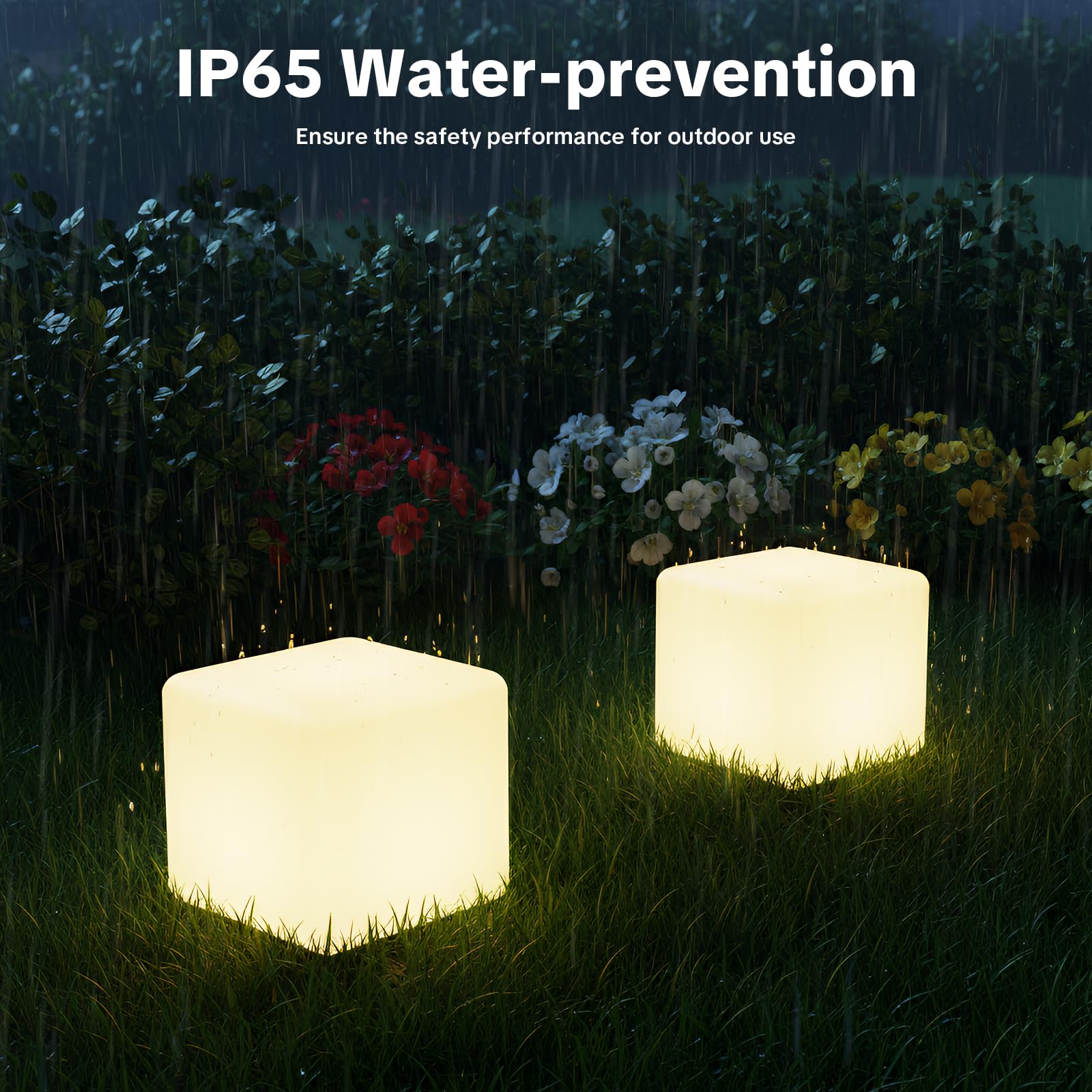 12in/30cm Farbwechsel LED Würfel Licht mit Fernbedienung, 16 RGB Wasserdichte Würfel Hocker 4 Lichtmodi Sitzwürfel Sitz, USB Wiederaufladbar für Haus Schlafzimmer Pool Partei