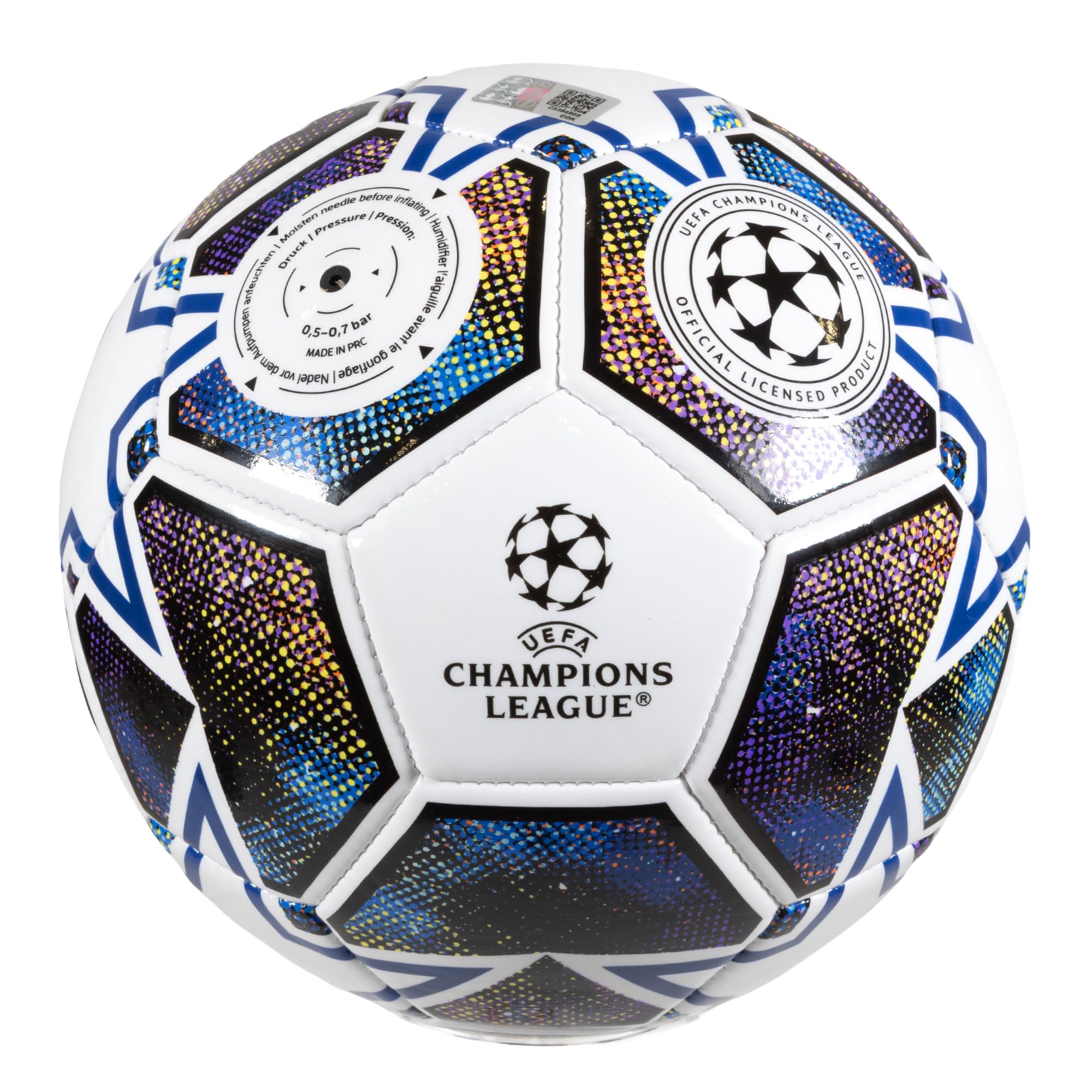 Ballon de Football Hy-Pro UEFA Champions League, Taille 5, sous Licence Officielle, pour l’entraînement et Les matchs, Produit dérivé et Objet de Collection pour Enfants et Adultes