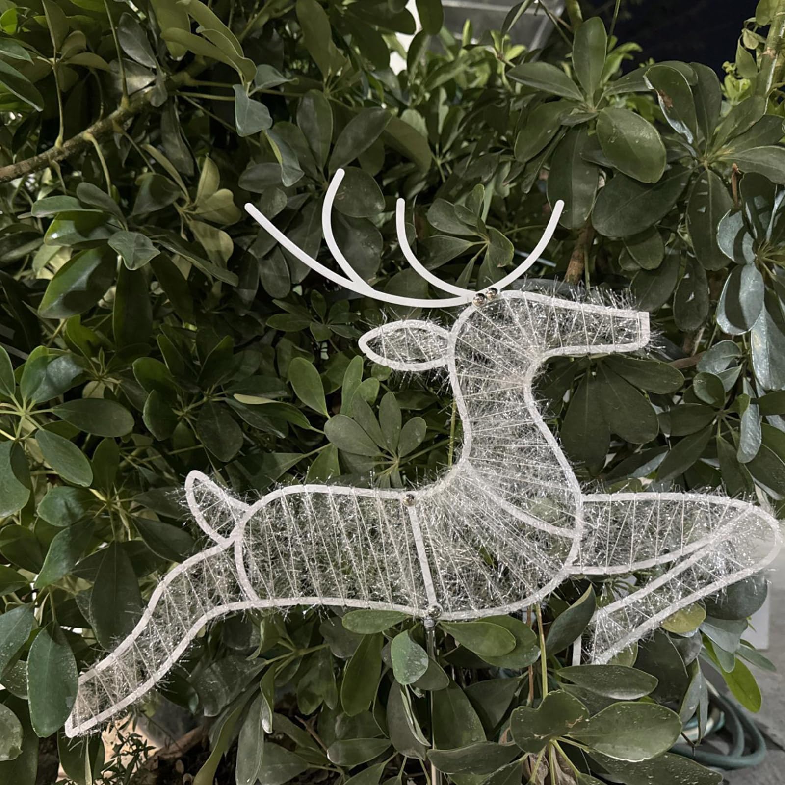 LED Lichterkette, Rentier, Gartenlandschaft, Weg, Rentier, Weihnachten, Außendekoration, wetterbeständige Außendekoration
