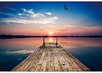 Vista 2 de SIGNWIN Mural de pared con vista al mar azul y playa extraíble, autoadhesivo, decoración de pared para dormitorio, sala de estar, 66 x 96 pulgadas