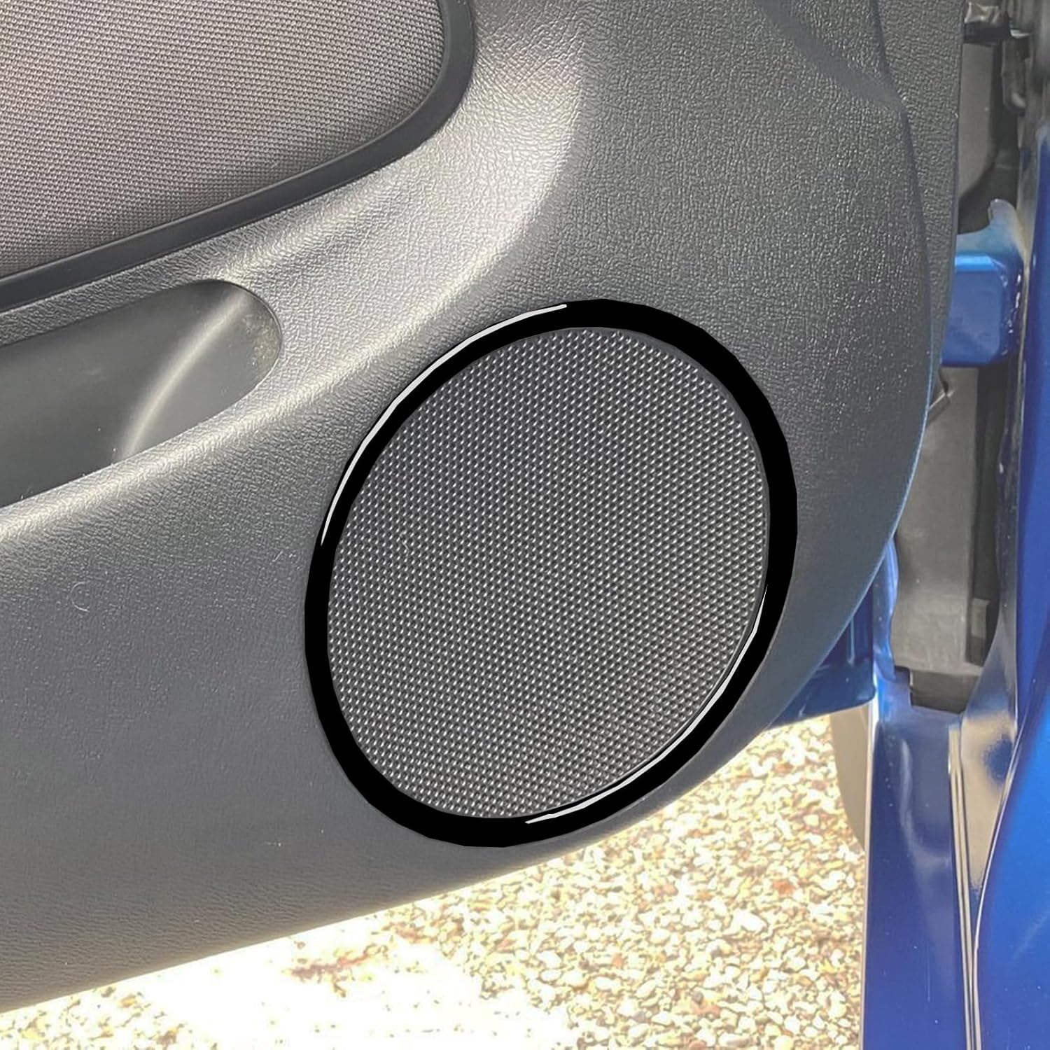 Glossy Piano Black Car Inner Door Panel Loudspeaker Decorative Frame Sticker Auto Interior Accessories Compatible with Acura RSX/RSX Type-S(DC5) 2002 2003 2004 2005 2006