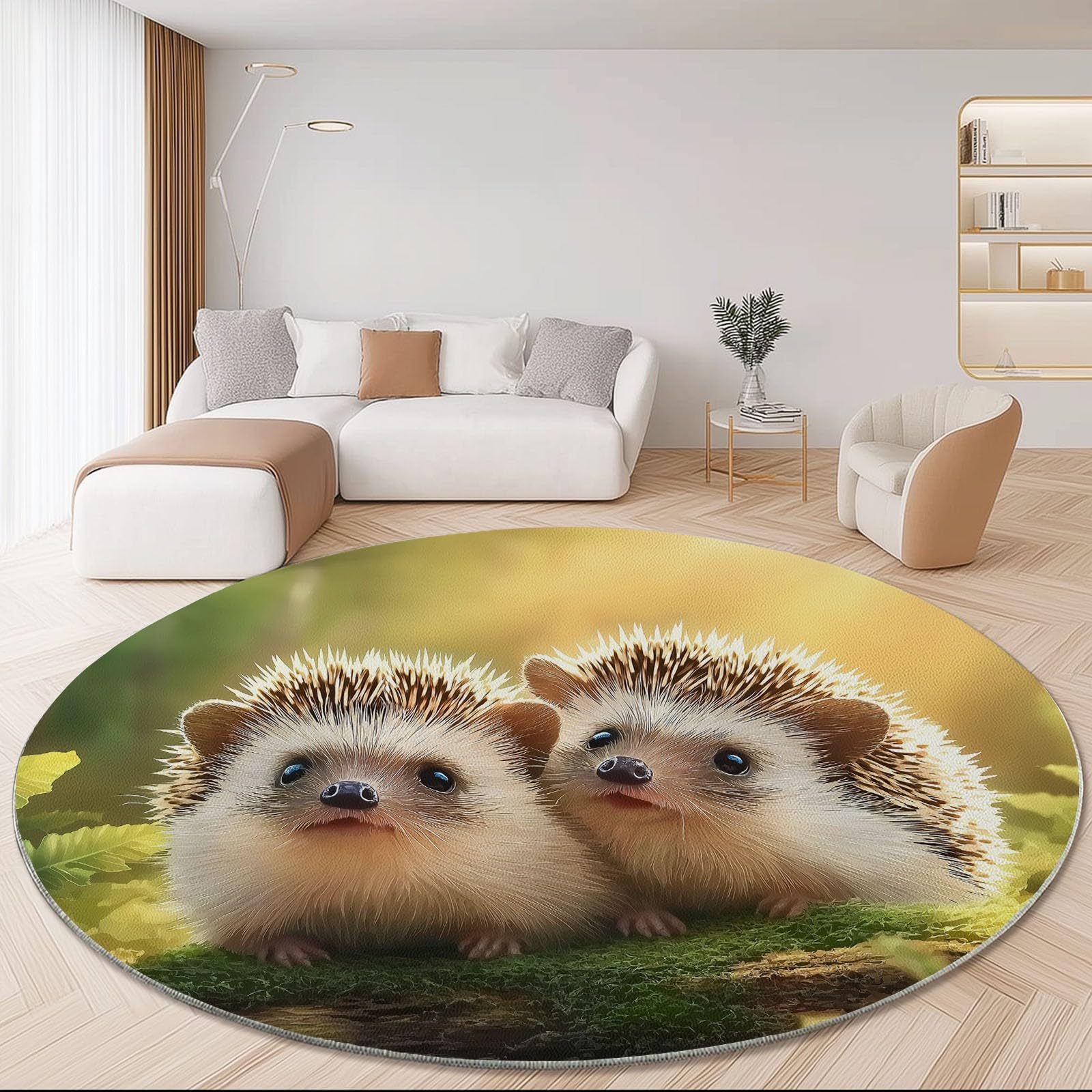 Tapis antidérapant rond 120cm lavable pour éviter les glissades