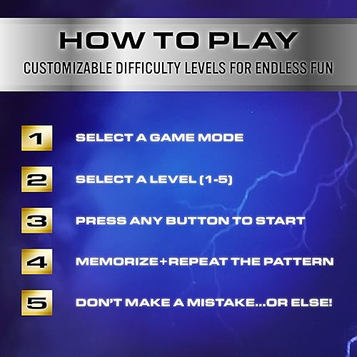 Miniatura 8 de Paladone Reflex Shocking Memory Game - Juego de memoria electrónica con un choque | Exclusivo de Amazon