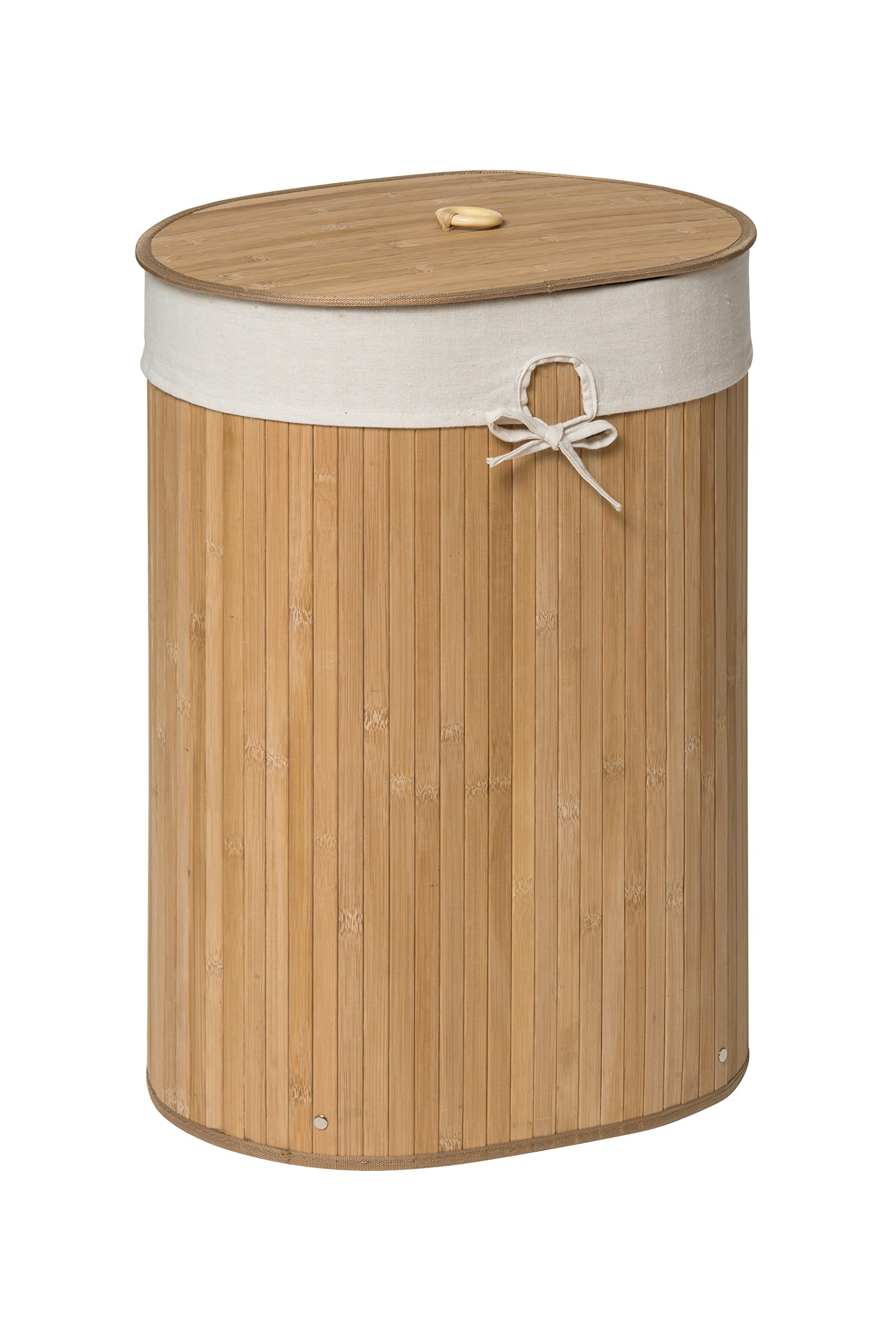 Premier Natural Housewares Kankyo Bamboo Oval Laundry Hamper,